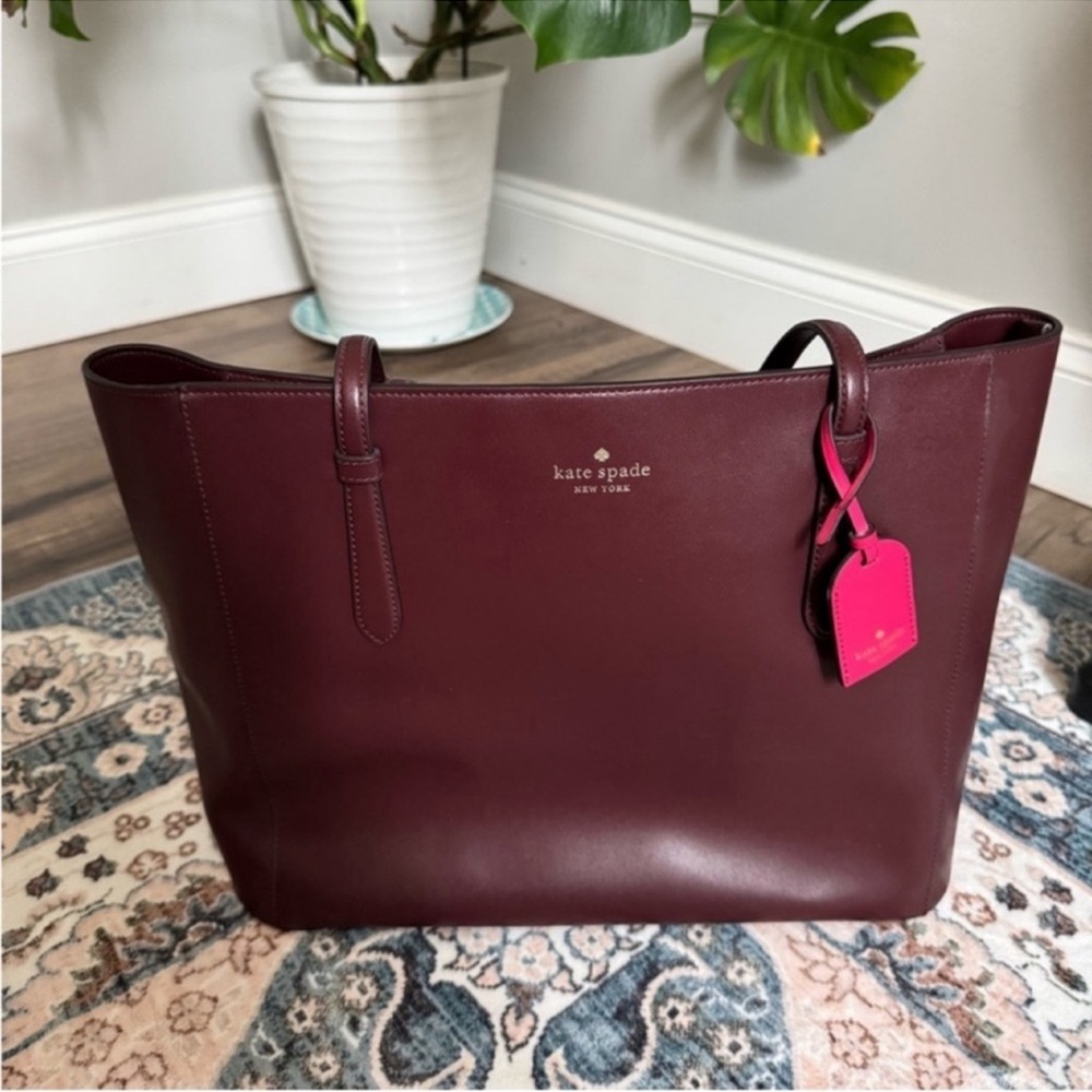 Kate Spade Deep Burgundy Tote Bag
